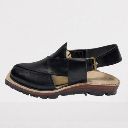 Black Narozi Peshawari Chappal - Image 3
