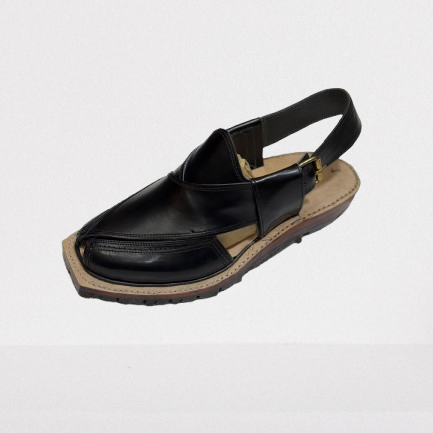 Black Narozi Peshawari Chappal
