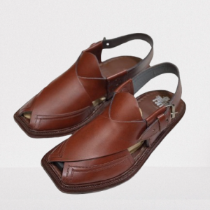 Brown Double Gare Peshawari Chappal