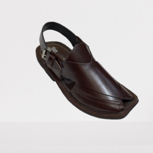 Maroon Double Gare Peshawari Chappal